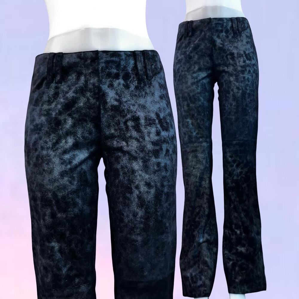 Vintage 90s y2k tie dye leather pants flared